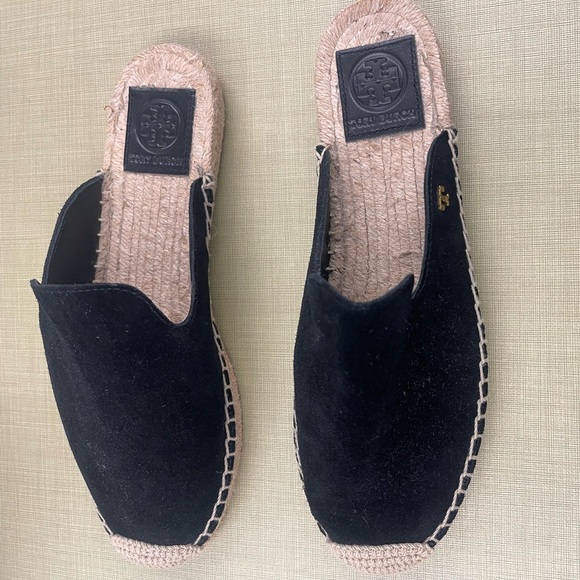 Tory Burch Max espadrille slide Nat Suede NWOB 7.5M - Picture 2 of 8
